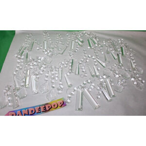 Over 25 Strands Dangling Chandelier Crystals Lampwork Pieces Crafts Restoration